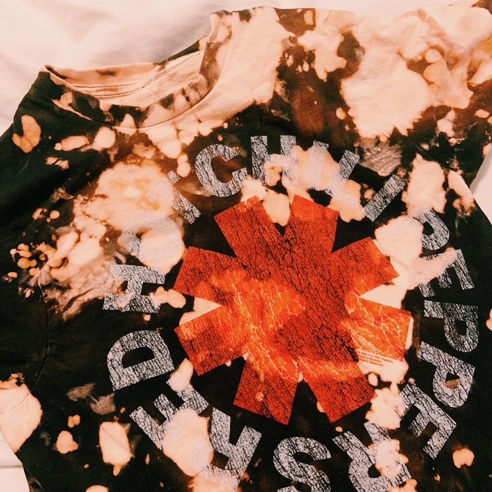acid washed Red Hot Chili Peppers tee